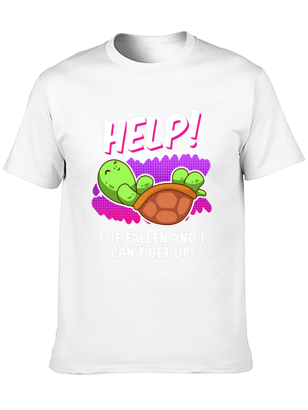 Help! Turtle T-Shirt - Funny Fallen Turtle Design