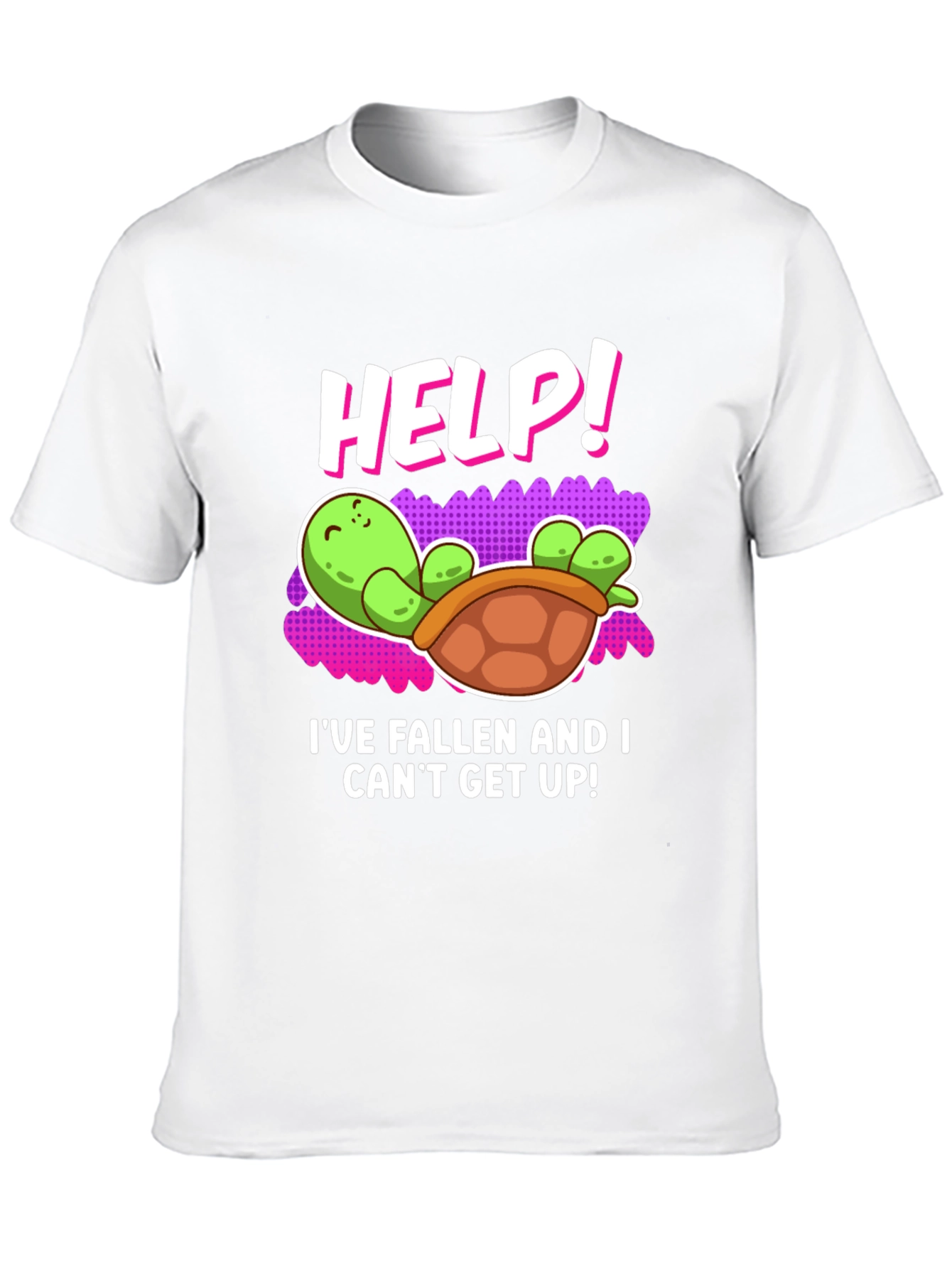 Help! Turtle T-Shirt - Funny Fallen Turtle Design