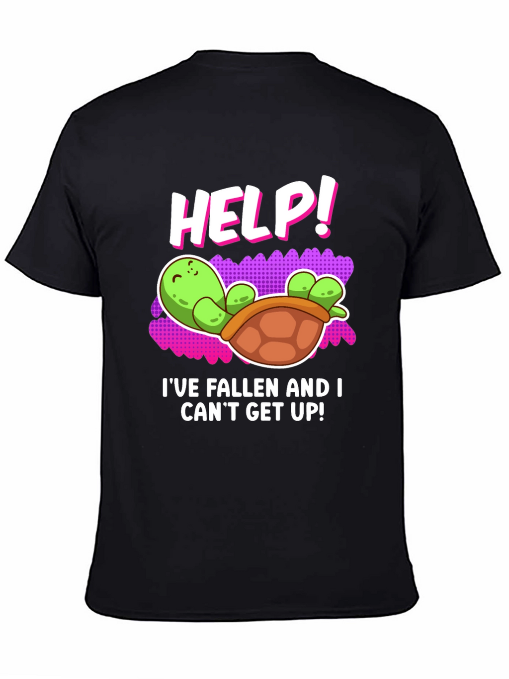Help! Turtle T-Shirt - Funny Fallen Turtle Design