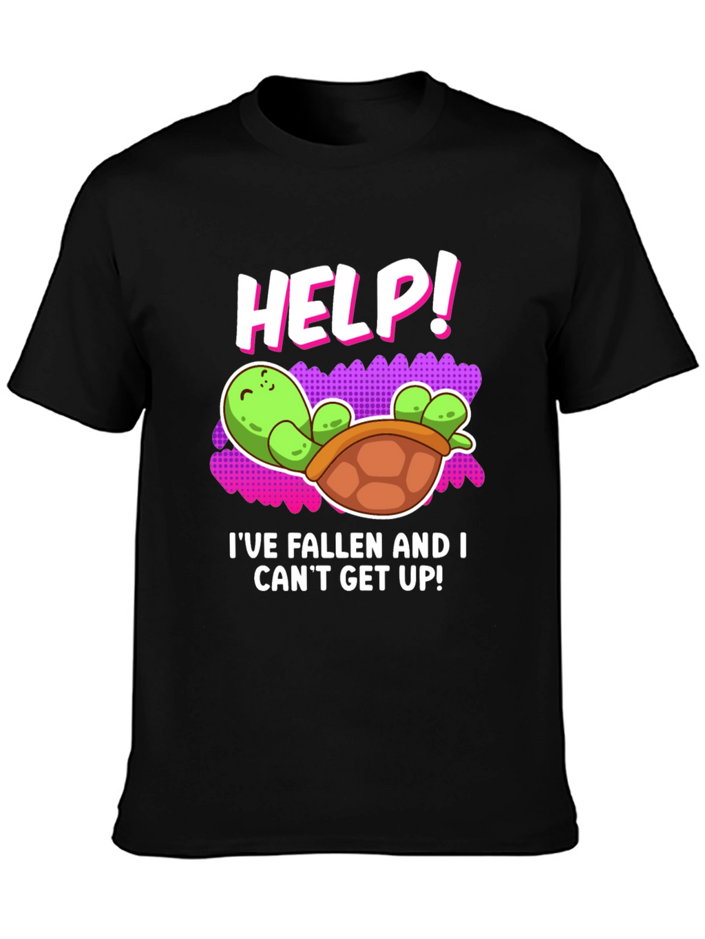 Help! Turtle T-Shirt - Funny Fallen Turtle Design