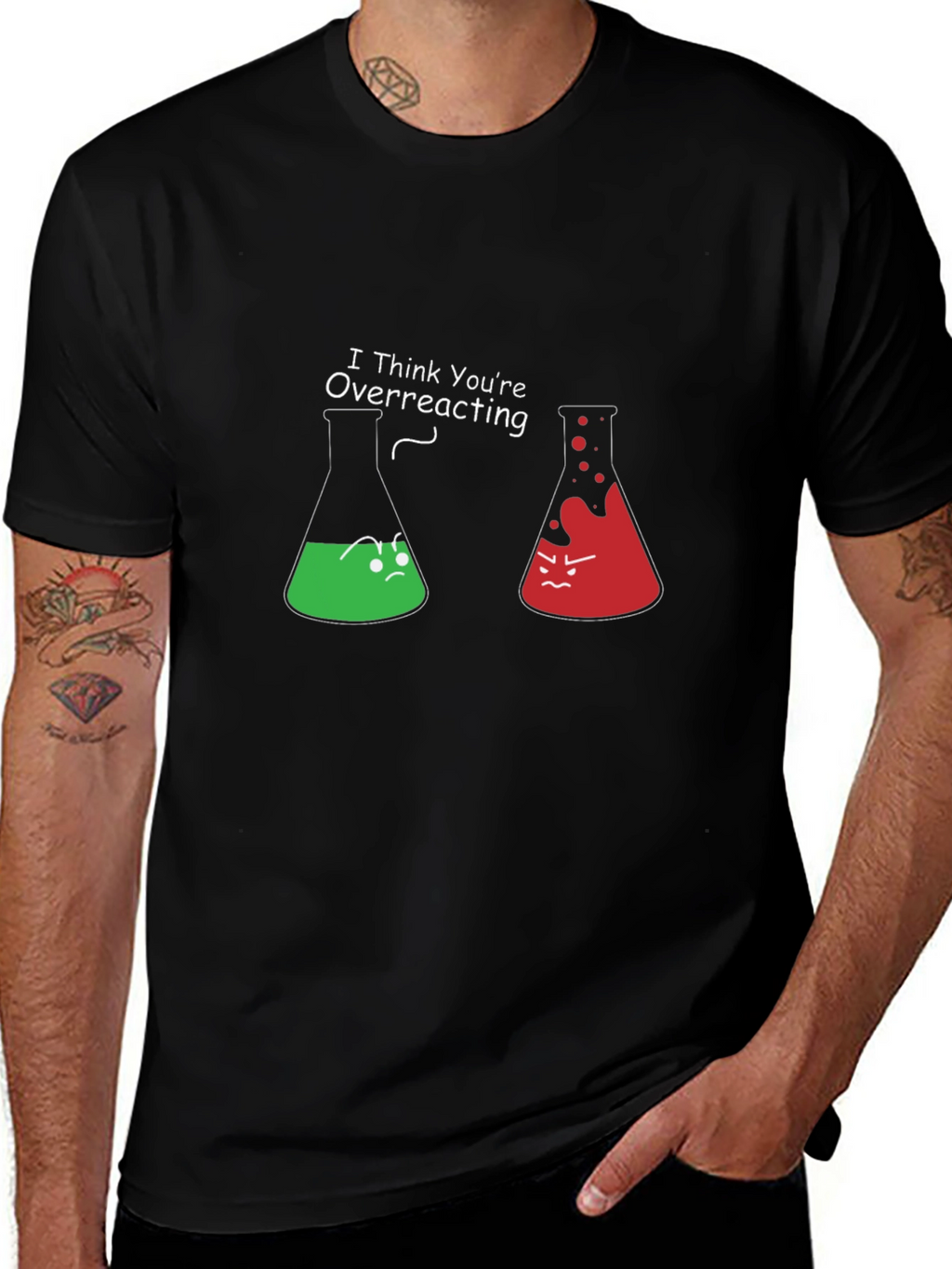 Funny Chemistry T-Shirt - I Think Youre Overreacting