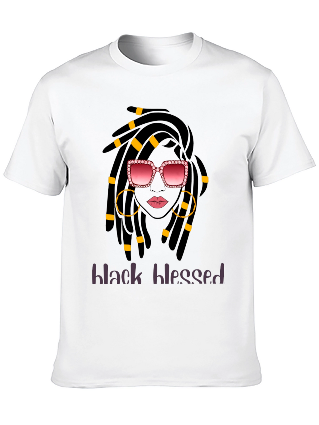 Black Blessed T-Shirt - Stylish Graphic Tee