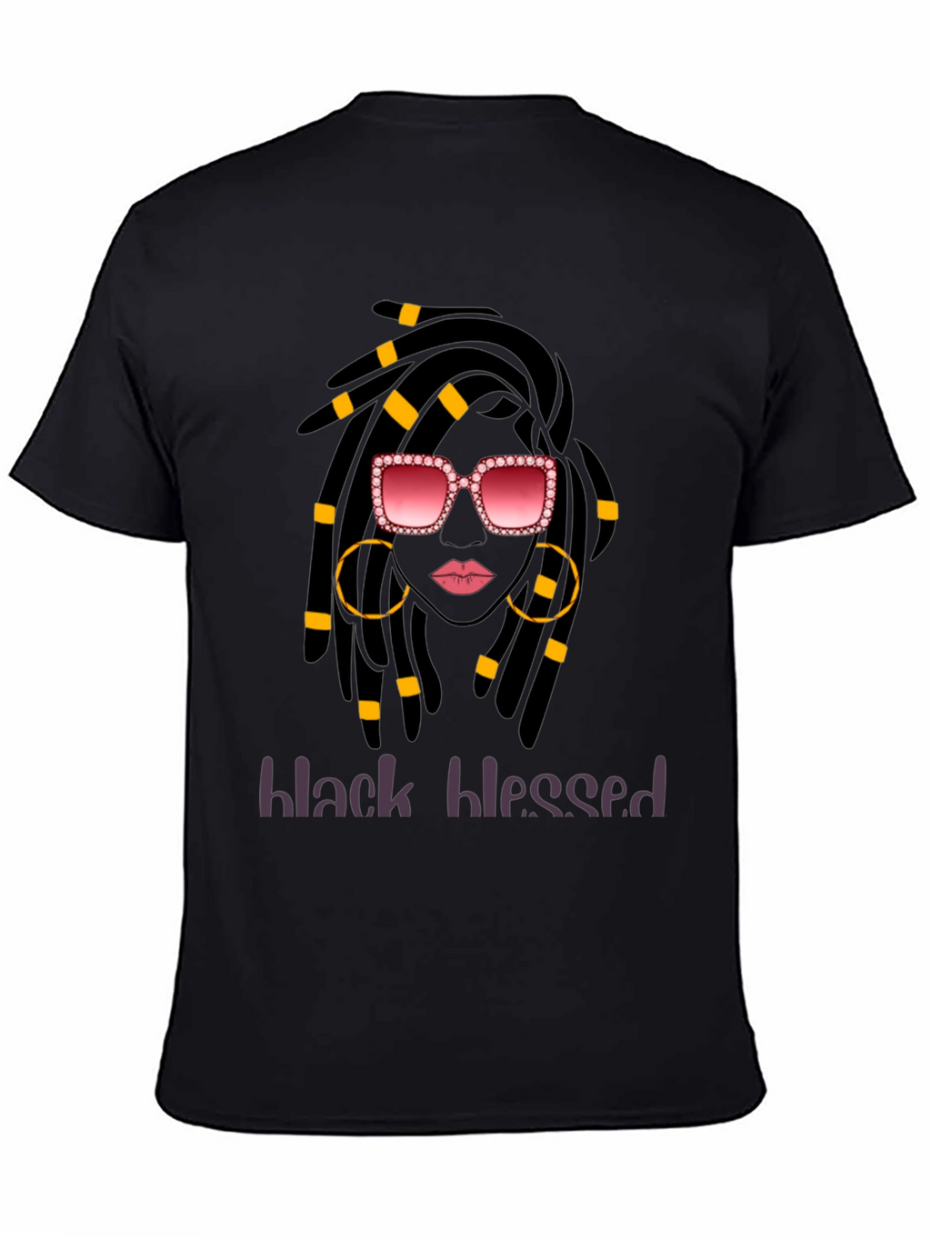 Black Blessed T-Shirt - Stylish Graphic Tee