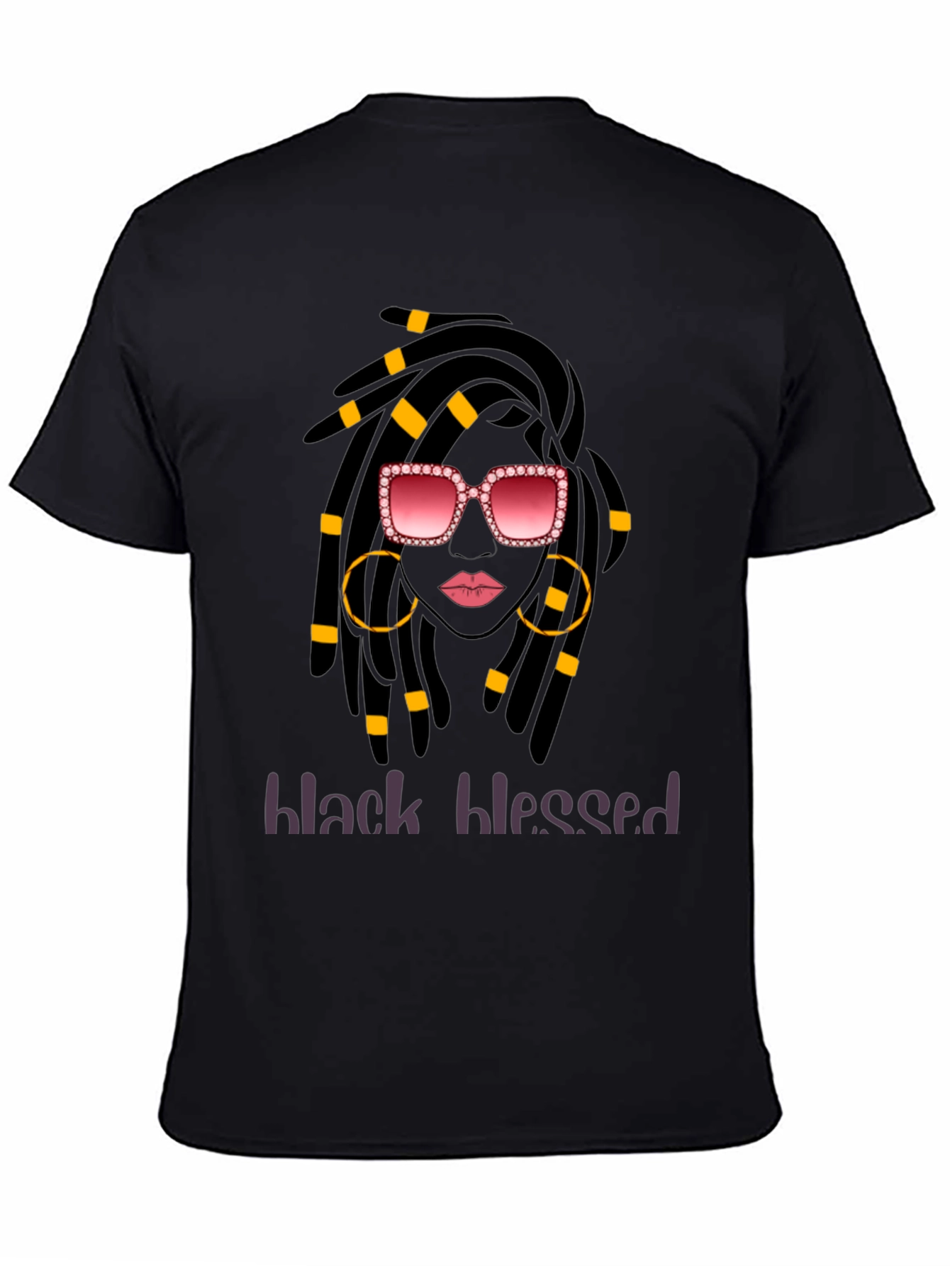 Black Blessed T-Shirt - Stylish Graphic Tee