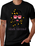 Black Blessed T-Shirt - Stylish Graphic Tee