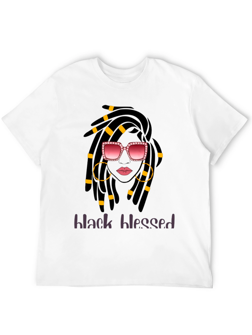 Black Blessed T-Shirt - Stylish Graphic Tee