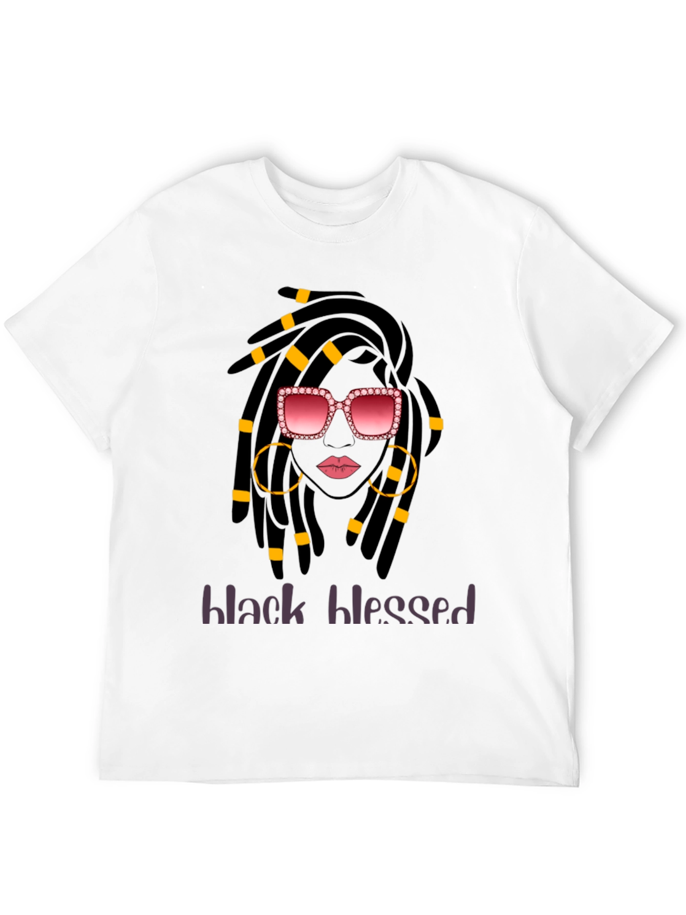 Black Blessed T-Shirt - Stylish Graphic Tee