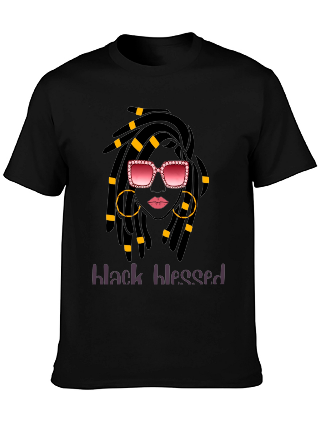 Black Blessed T-Shirt - Stylish Graphic Tee