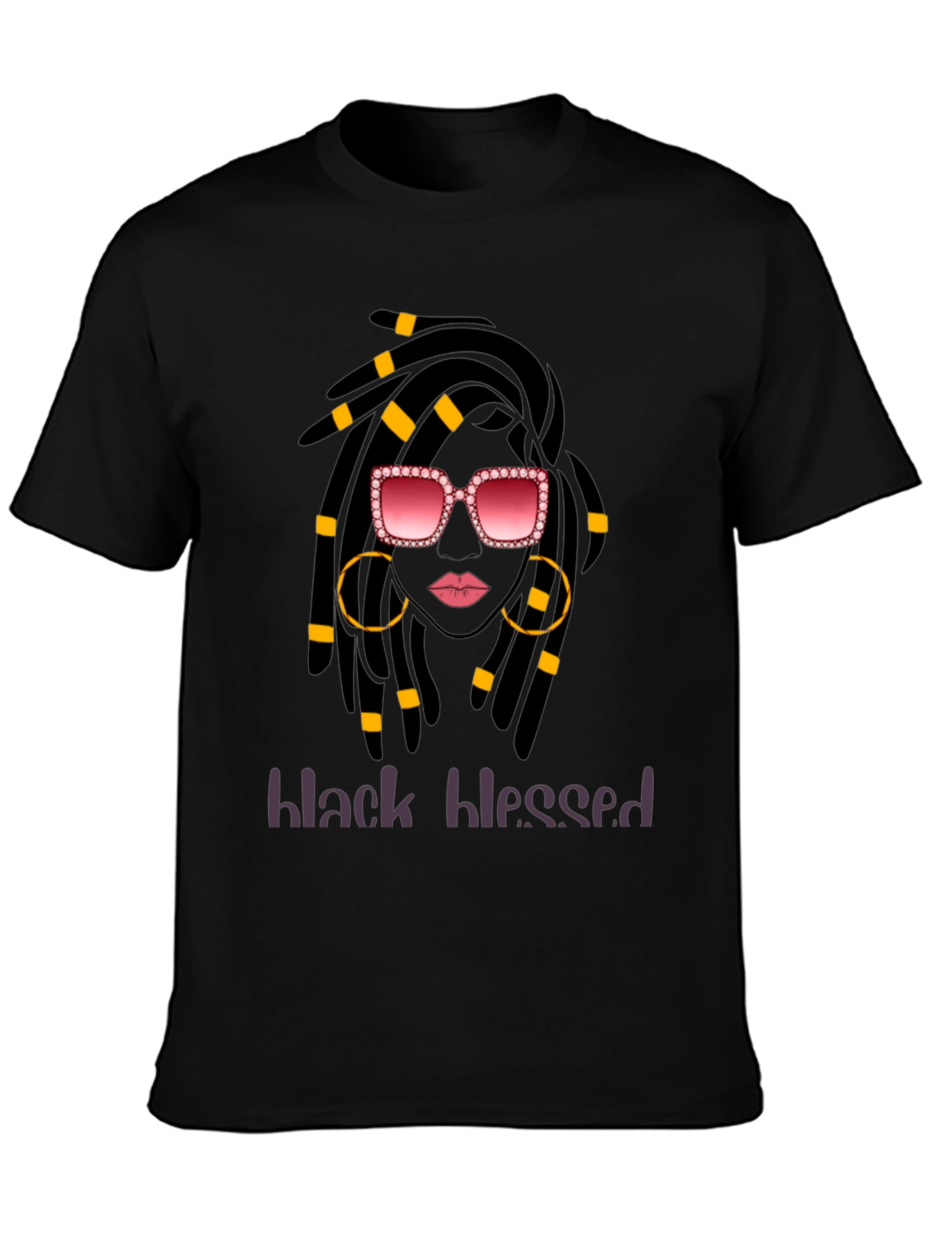 Black Blessed T-Shirt - Stylish Graphic Tee
