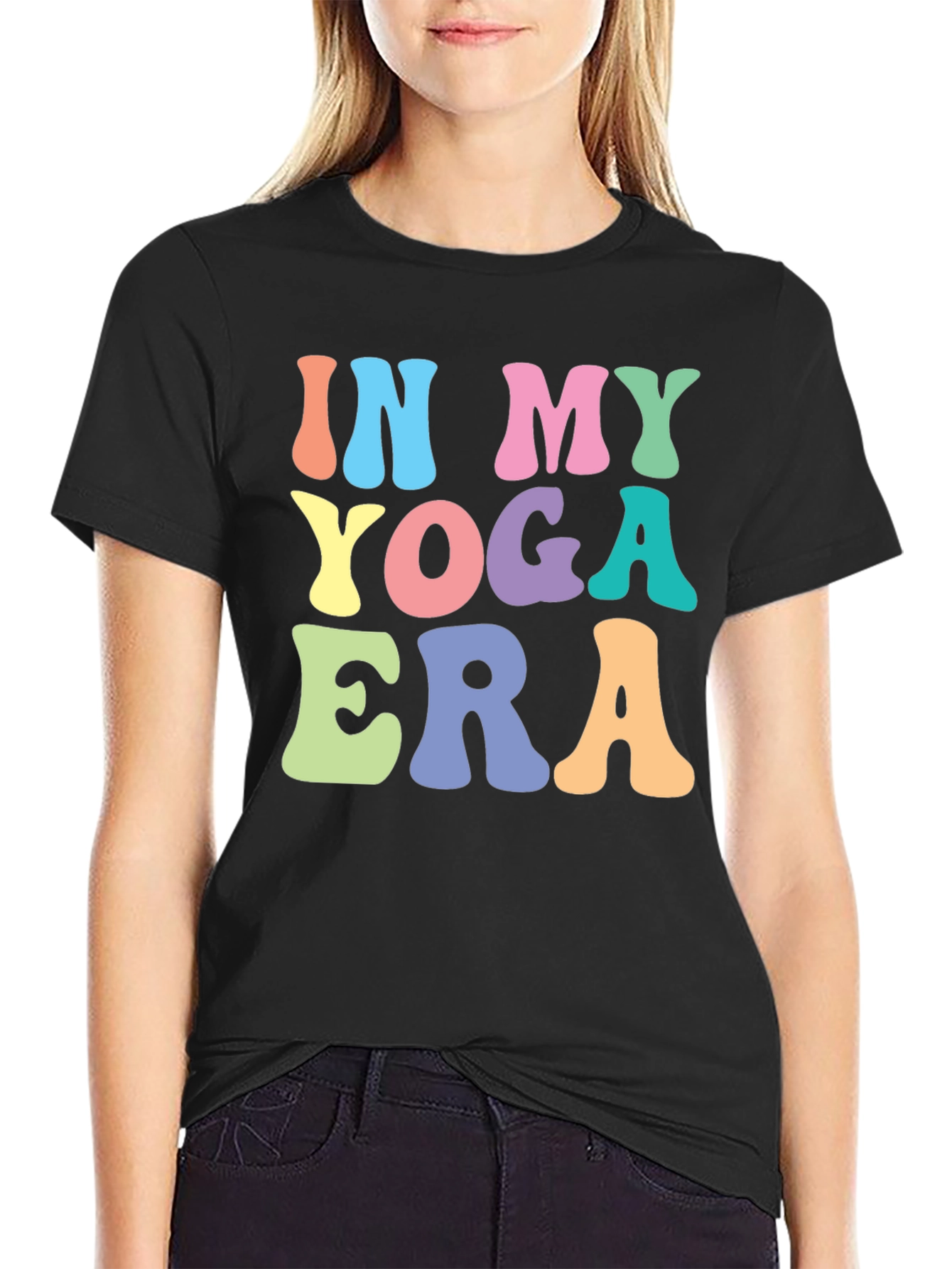 In My Yoga Era T-Shirt - Black Graphic Tee