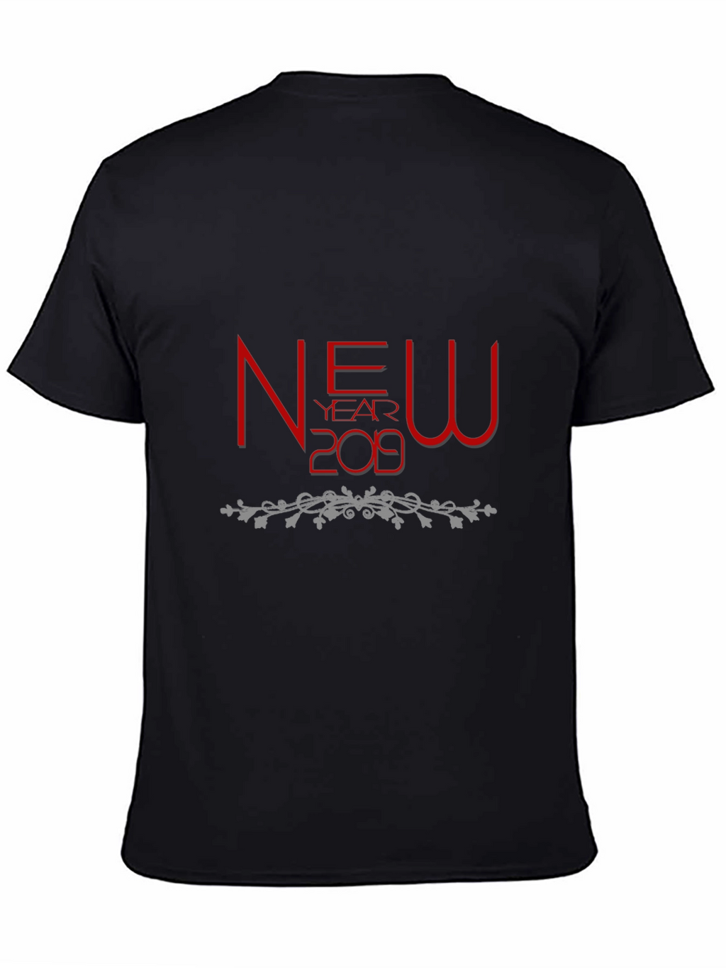 New Year 2019 Graphic Tee - Black Cotton Shirt