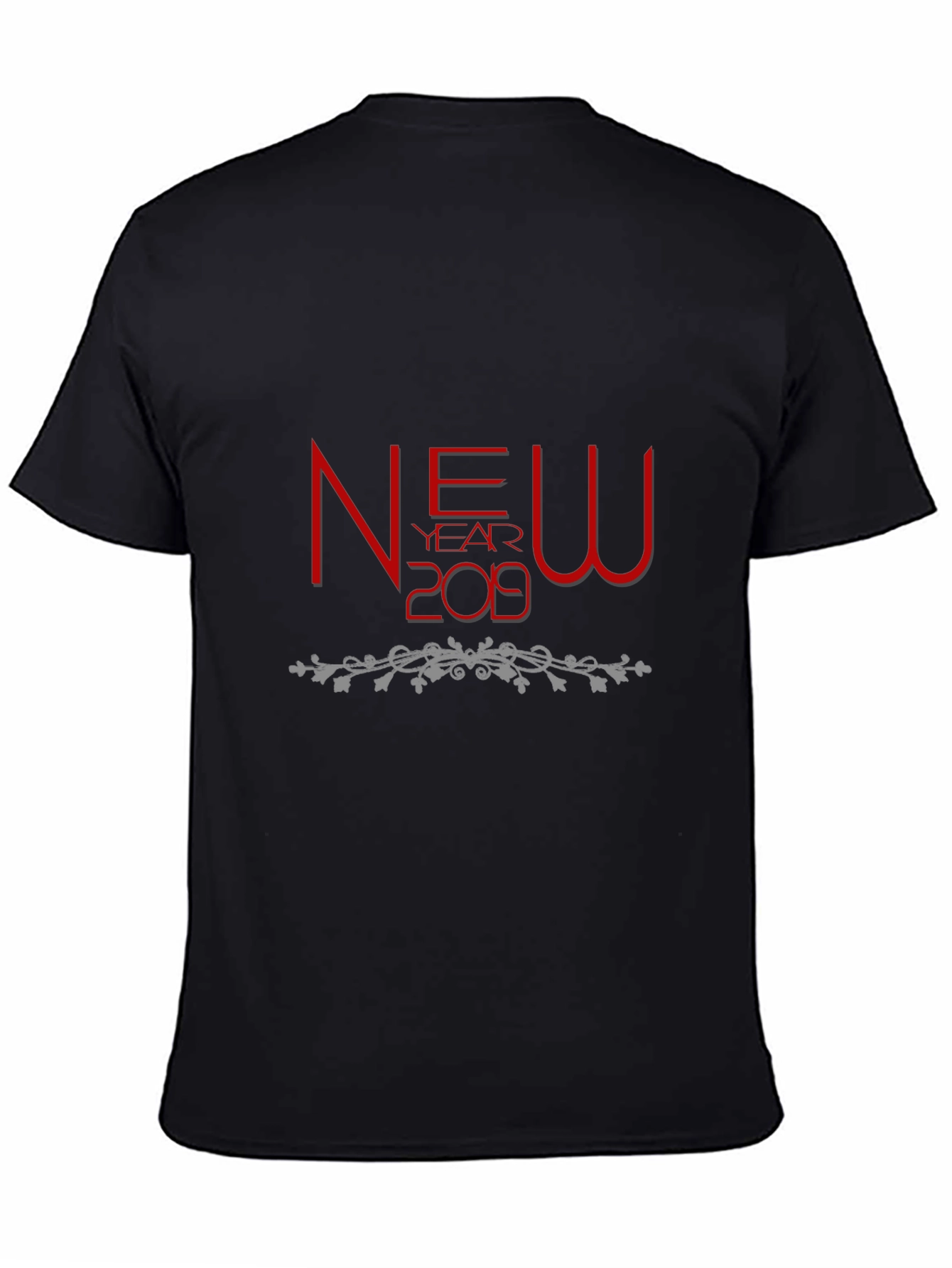 New Year 2019 Graphic Tee - Black Cotton Shirt