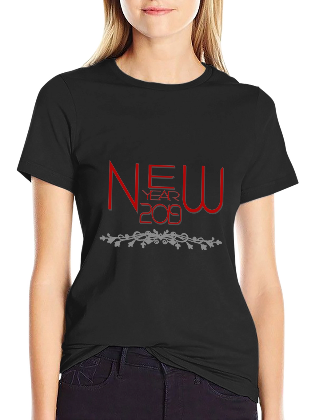 New Year 2019 Graphic Tee - Black Cotton Shirt