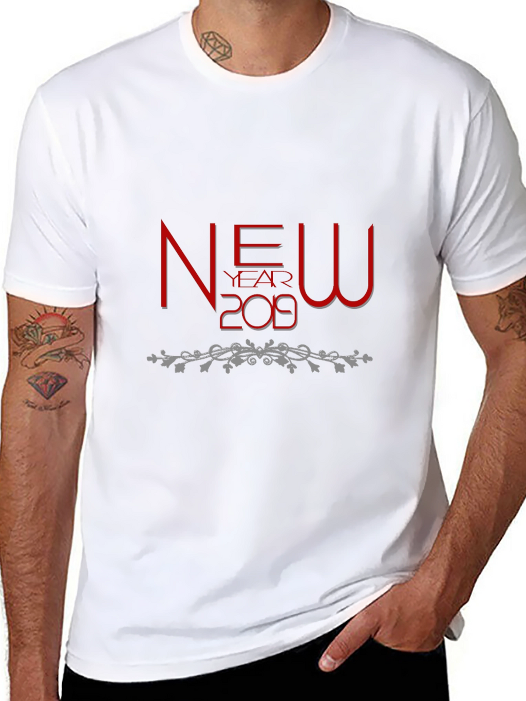New Year 2019 Graphic Tee - Black Cotton Shirt