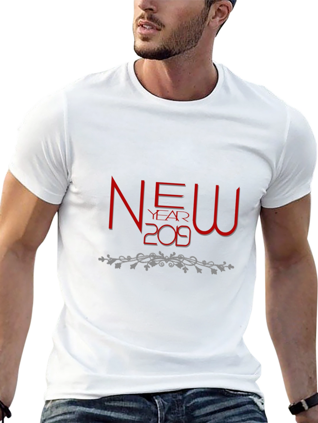 New Year 2019 Graphic Tee - Black Cotton Shirt