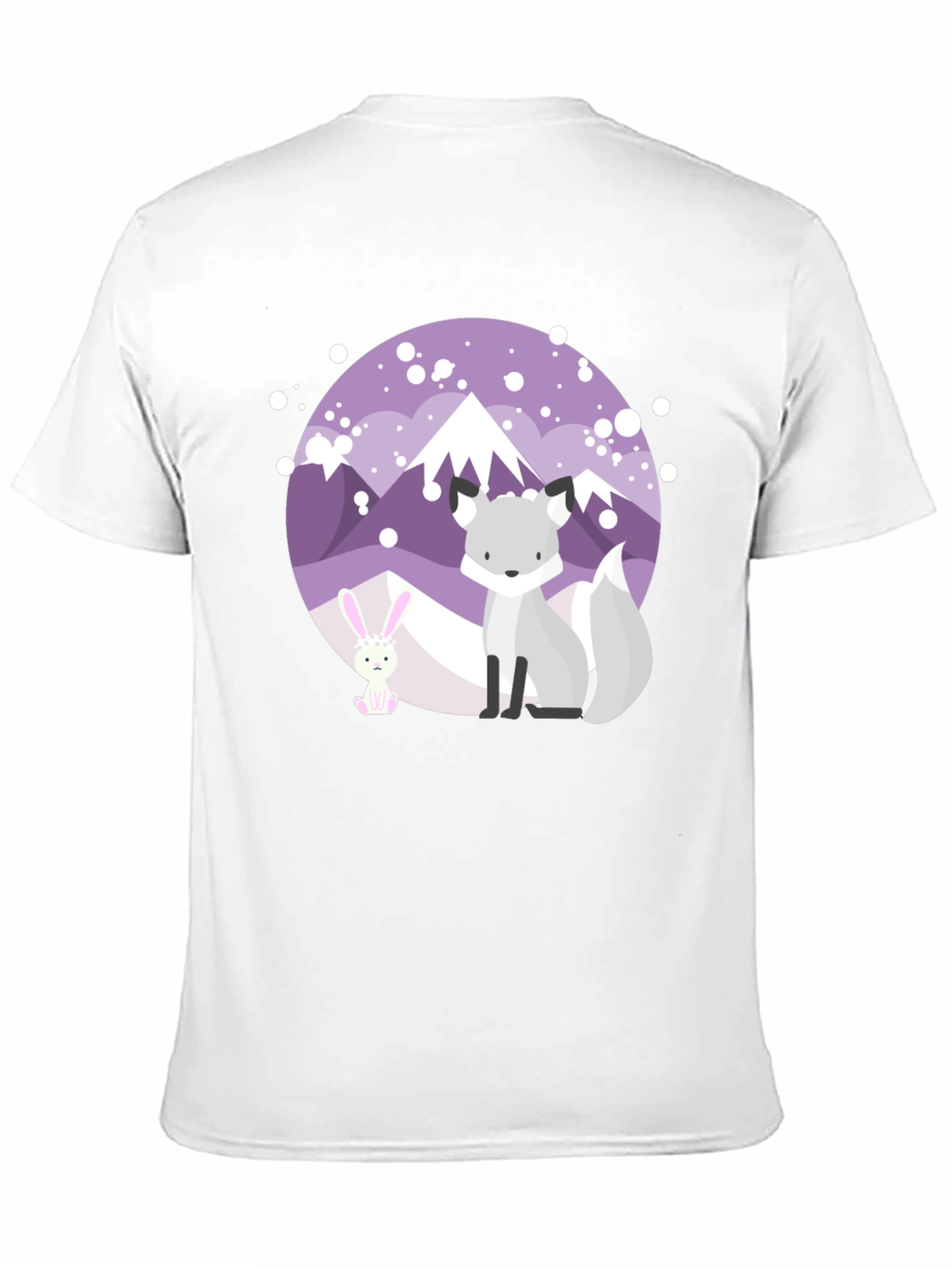 Cute Fox & Bunny Graphic Tee