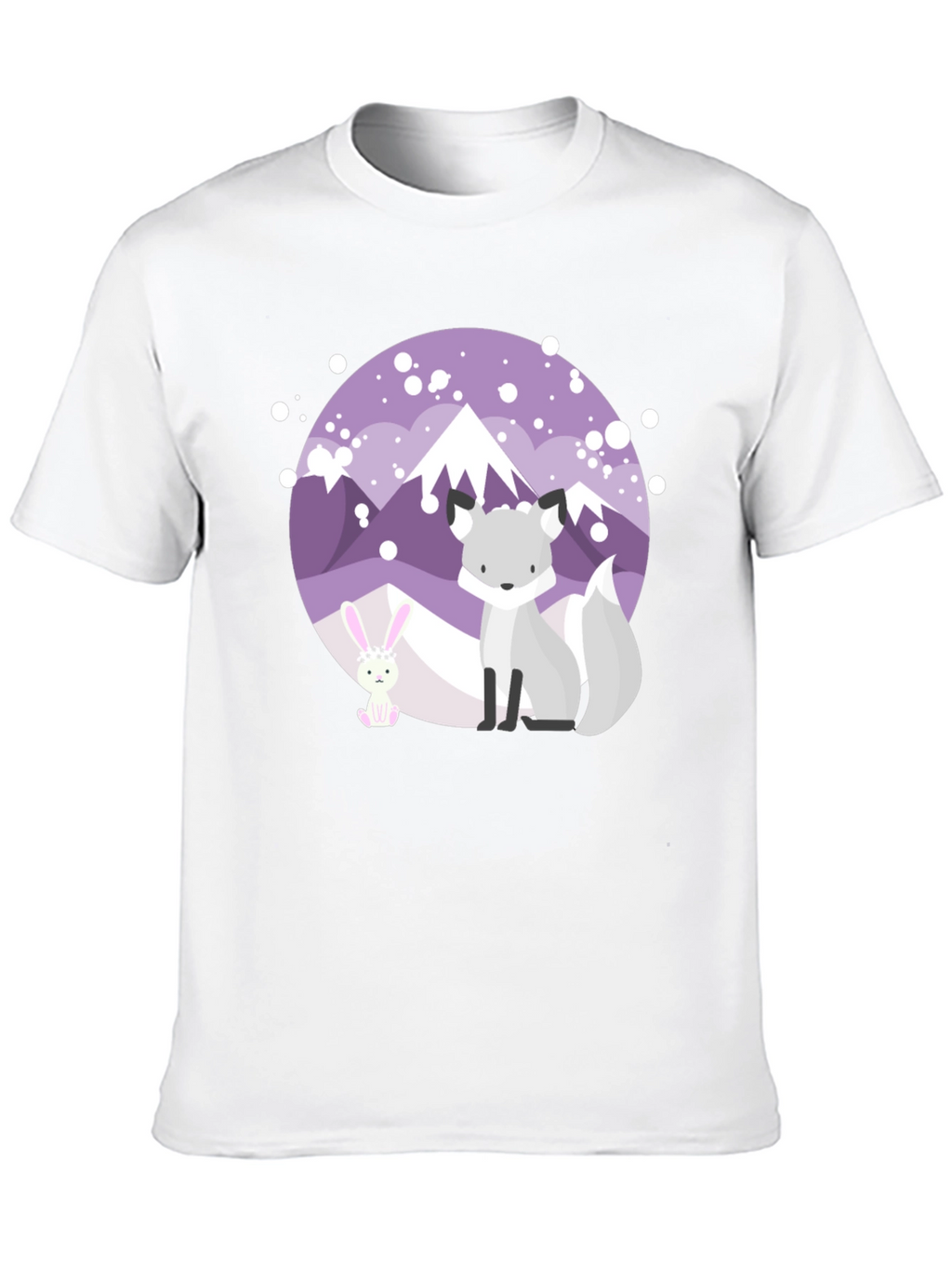 Cute Fox & Bunny Graphic Tee