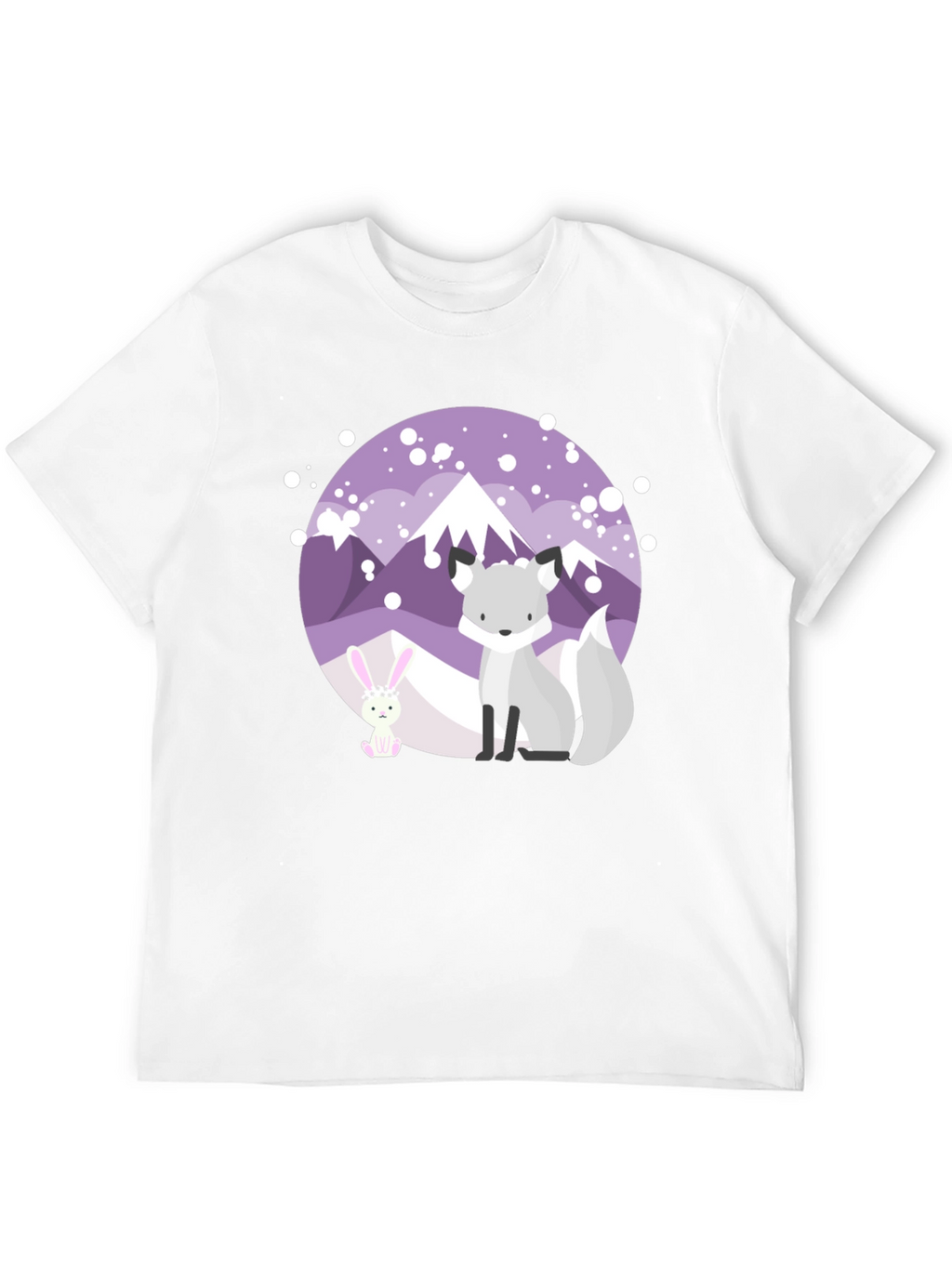 Cute Fox & Bunny Graphic Tee