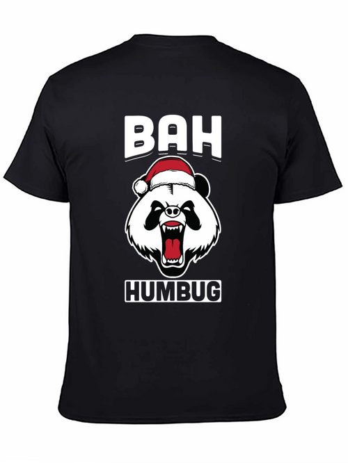 Bah Humbug Panda Bear Christmas T-Shirt