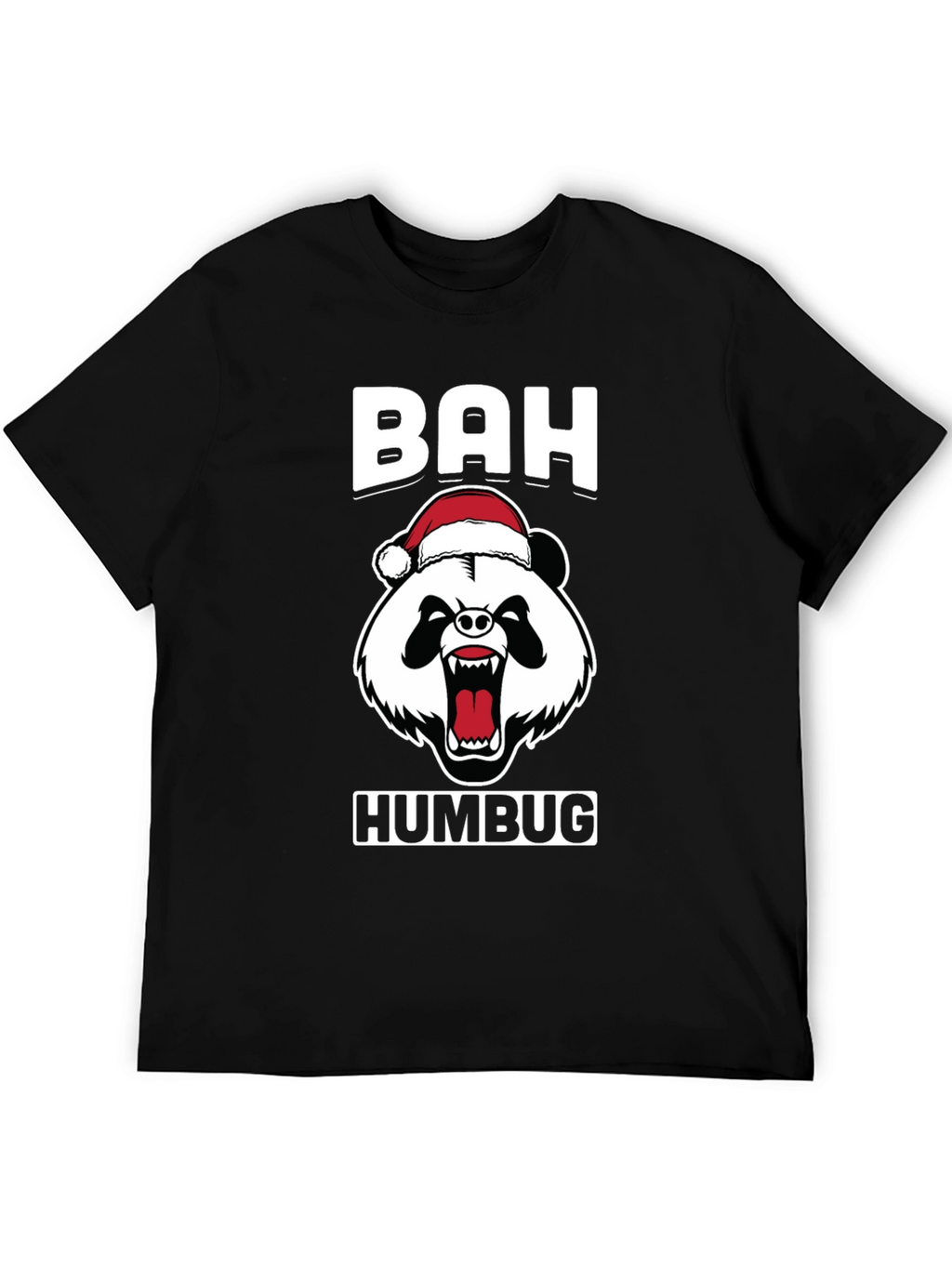 Bah Humbug Panda Bear Christmas T-Shirt