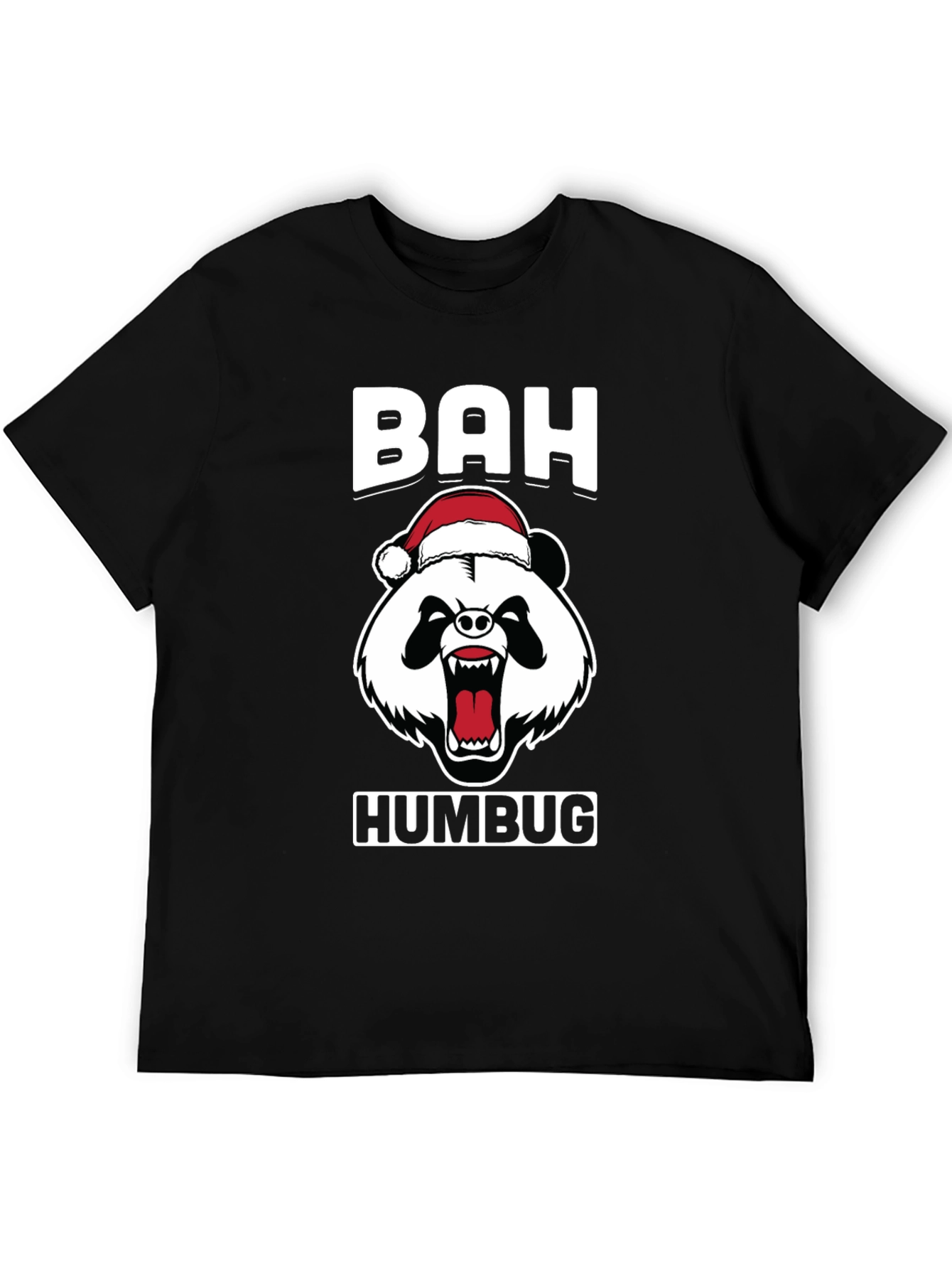 Bah Humbug Panda Bear Christmas T-Shirt