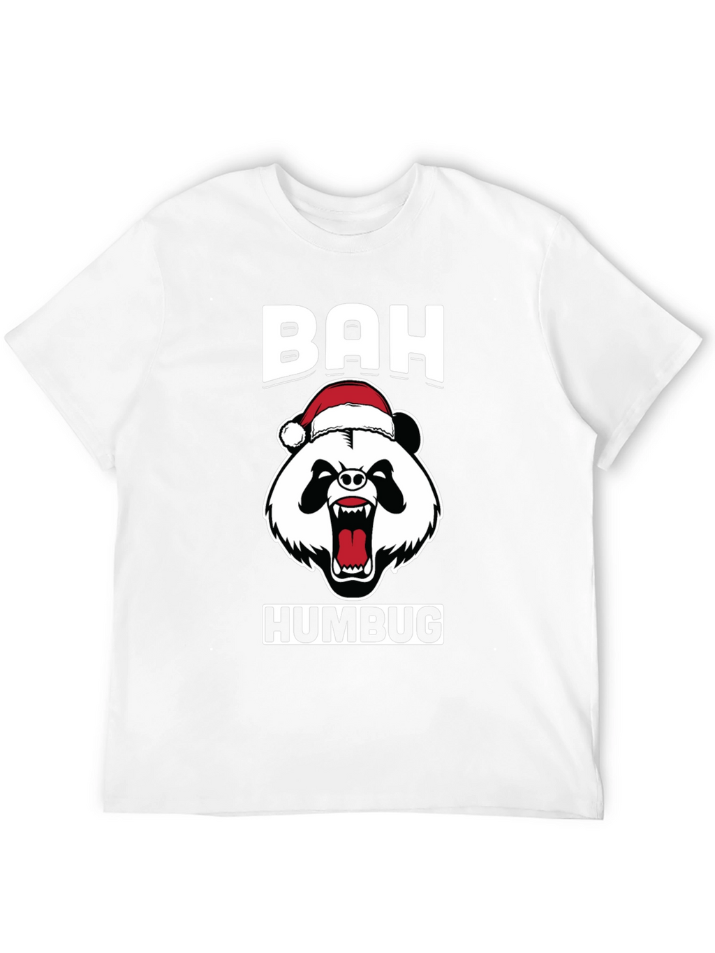 Bah Humbug Panda Bear Christmas T-Shirt