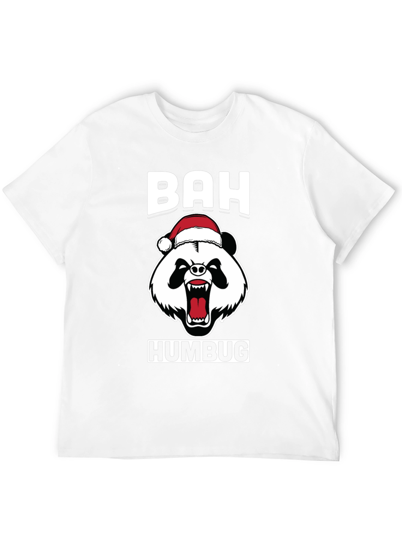 Bah Humbug Panda Bear Christmas T-Shirt