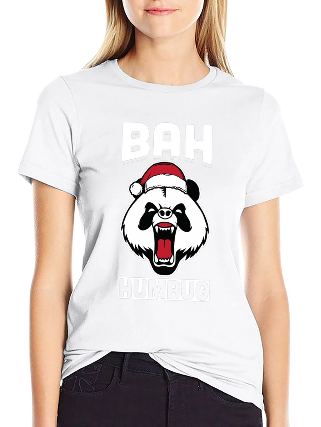 Bah Humbug Panda Bear Christmas T-Shirt
