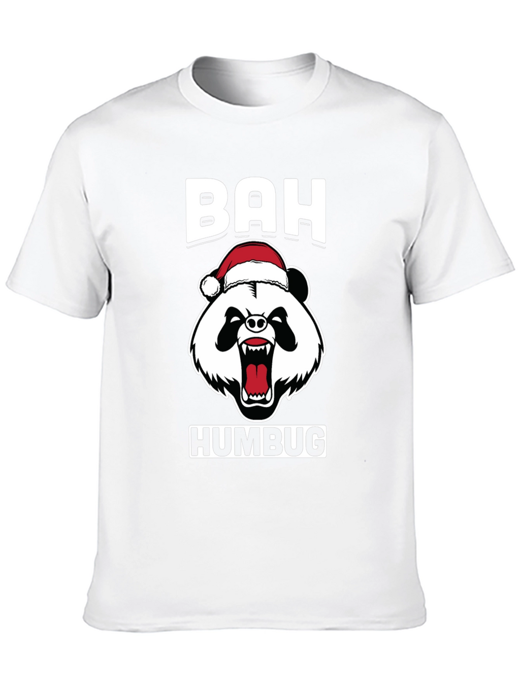 Bah Humbug Panda Bear Christmas T-Shirt