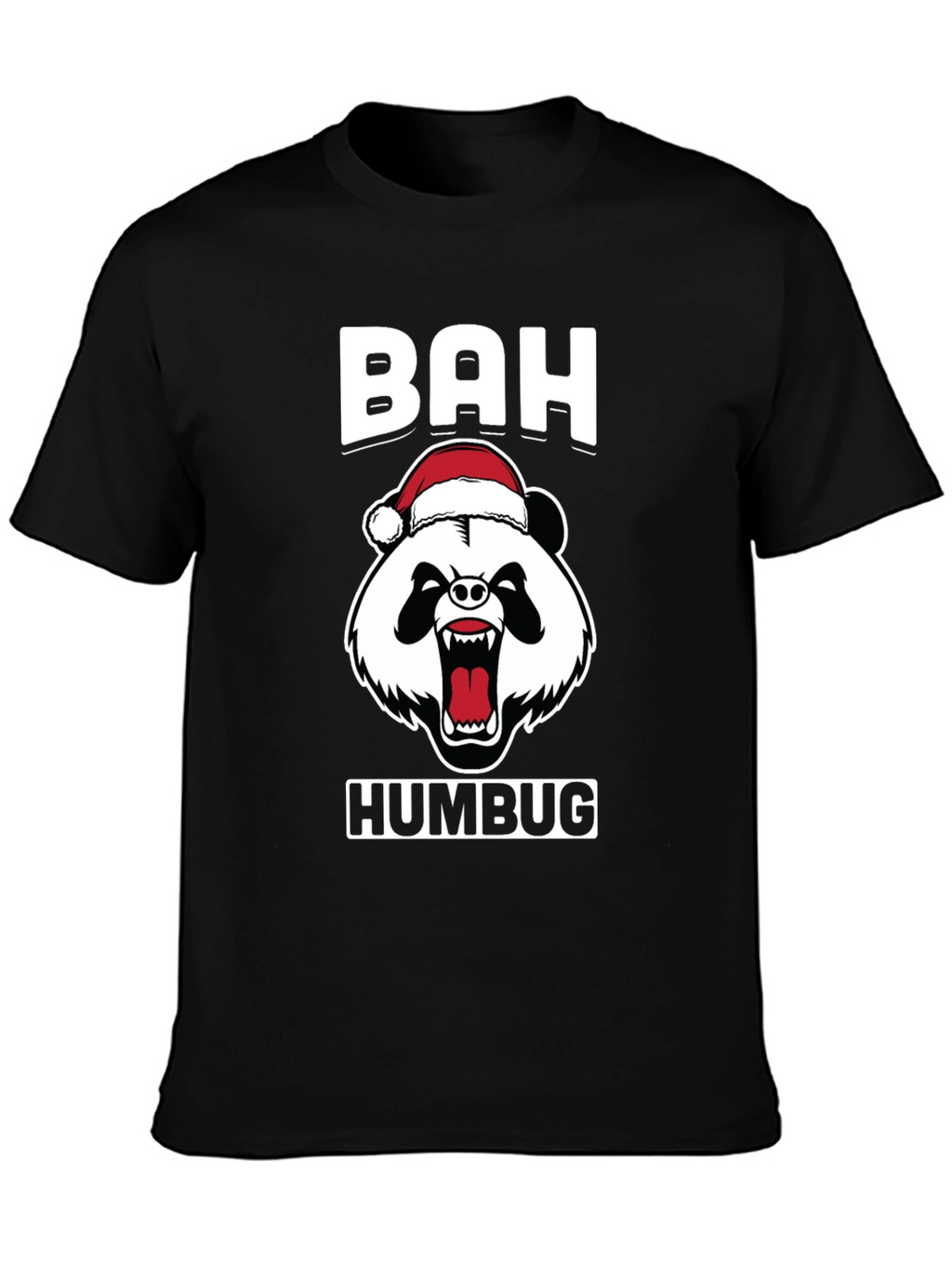 Bah Humbug Panda Bear Christmas T-Shirt