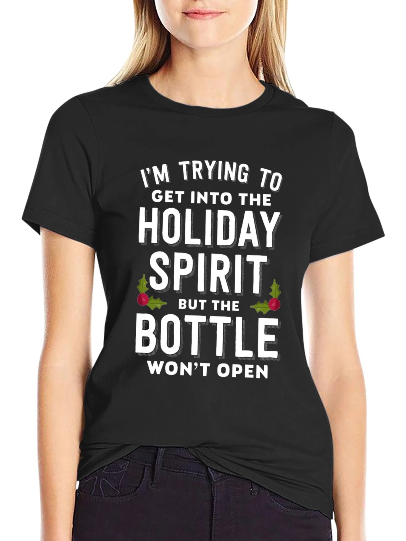 Holiday Spirit T-Shirt: Funny Christmas Graphic Tee