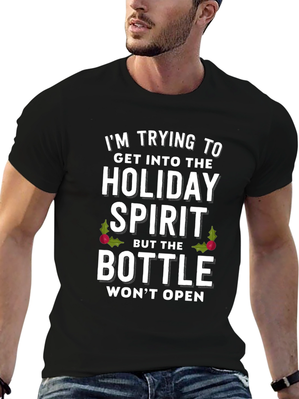 Holiday Spirit T-Shirt: Funny Christmas Graphic Tee