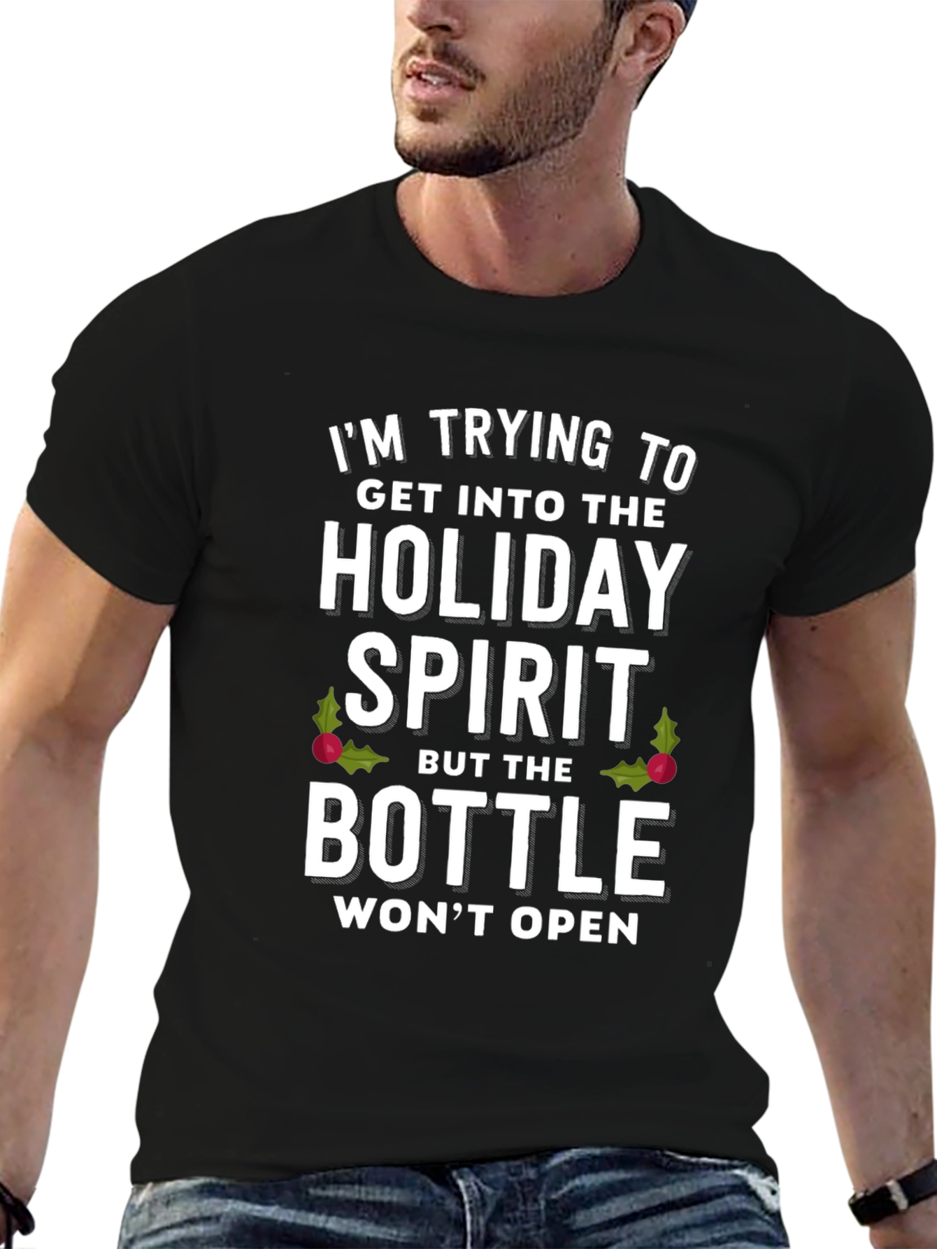 Holiday Spirit T-Shirt: Funny Christmas Graphic Tee
