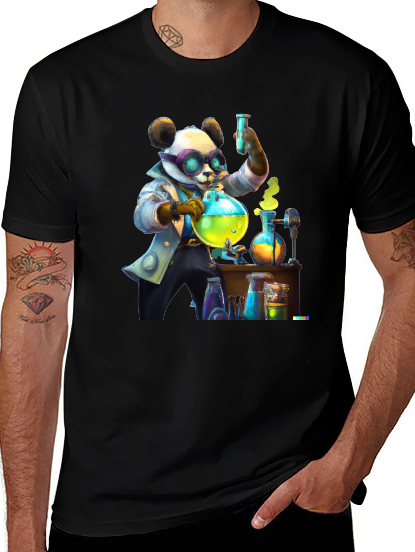 Mad Scientist Panda T-Shirt