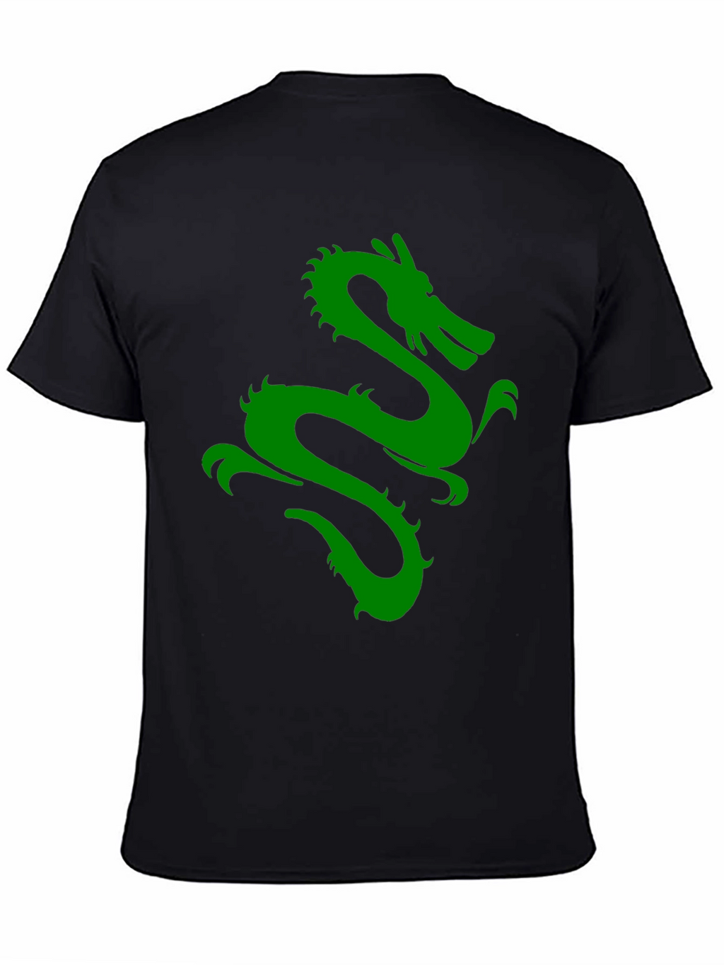 Green Dragon Graphic Black T-Shirt