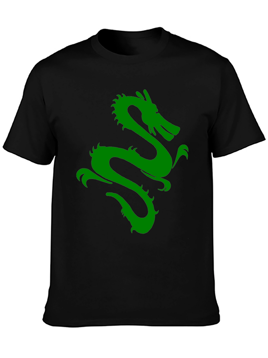 Green Dragon Graphic Black T-Shirt