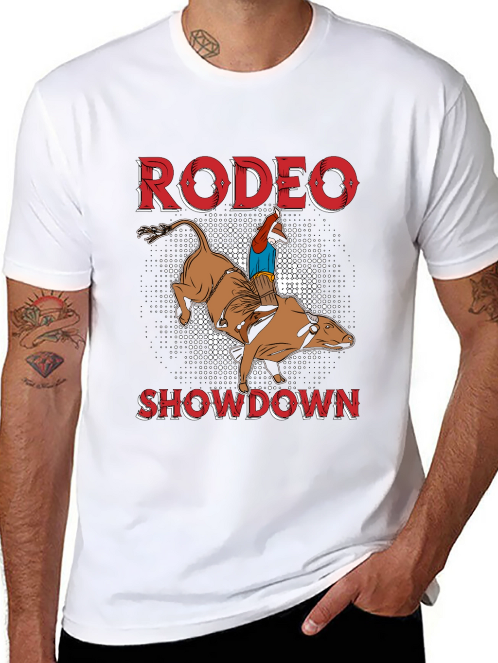Rodeo Showdown Graphic Tee - Bull Riding T-Shirt