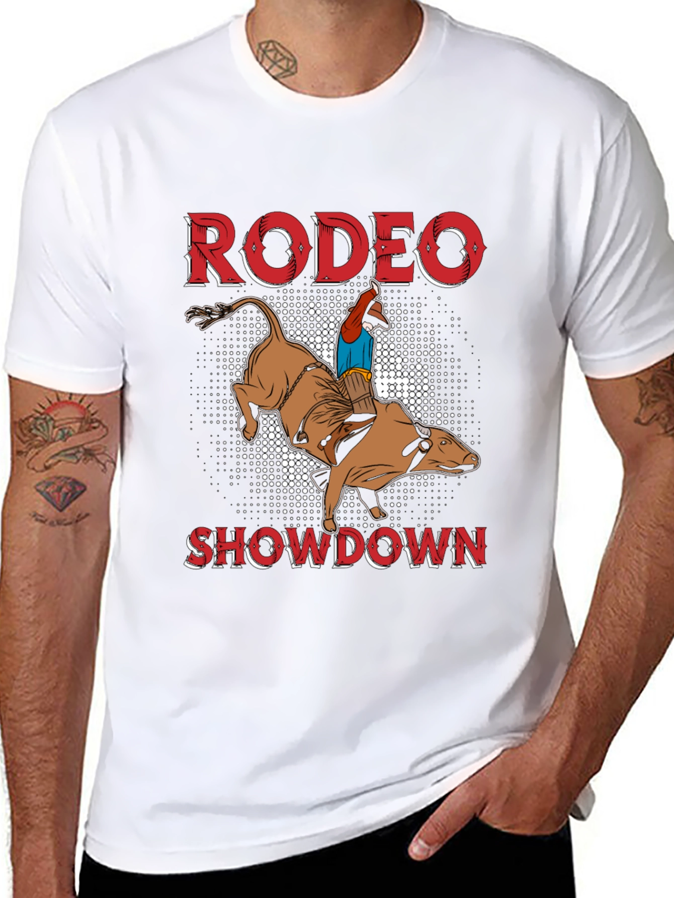 Rodeo Showdown Graphic Tee - Bull Riding T-Shirt