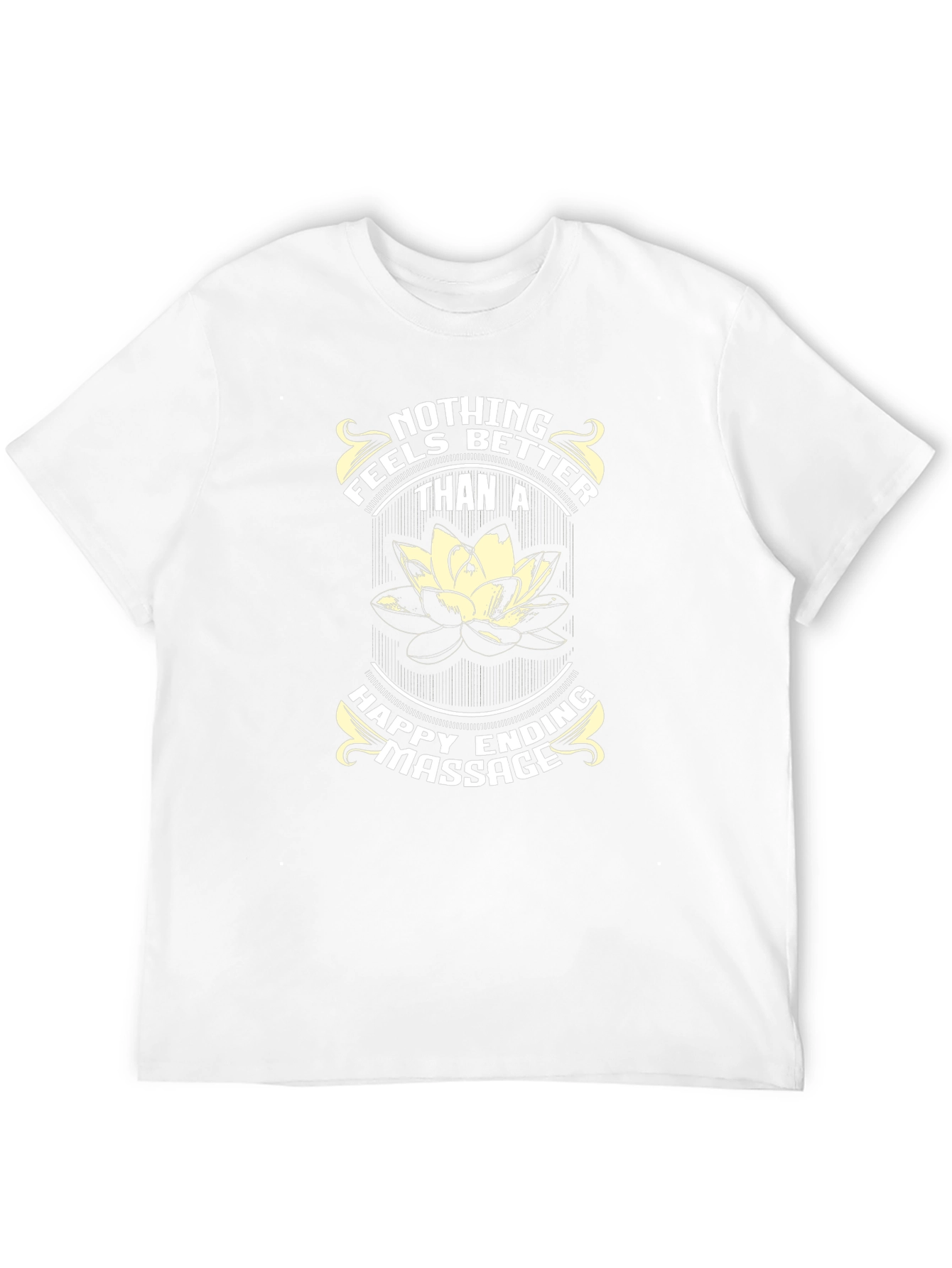Happy Ending Massage T-Shirt - Funny Lotus Flower Tee