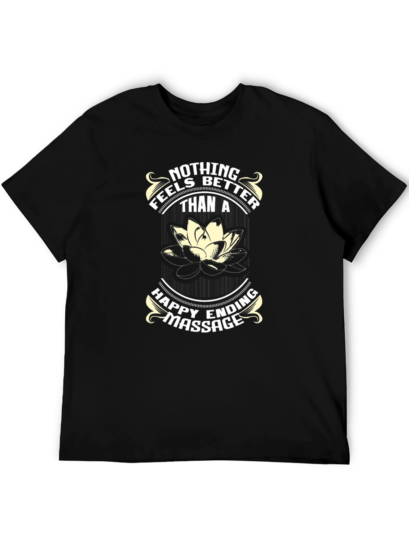 Happy Ending Massage T-Shirt - Funny Lotus Flower Tee