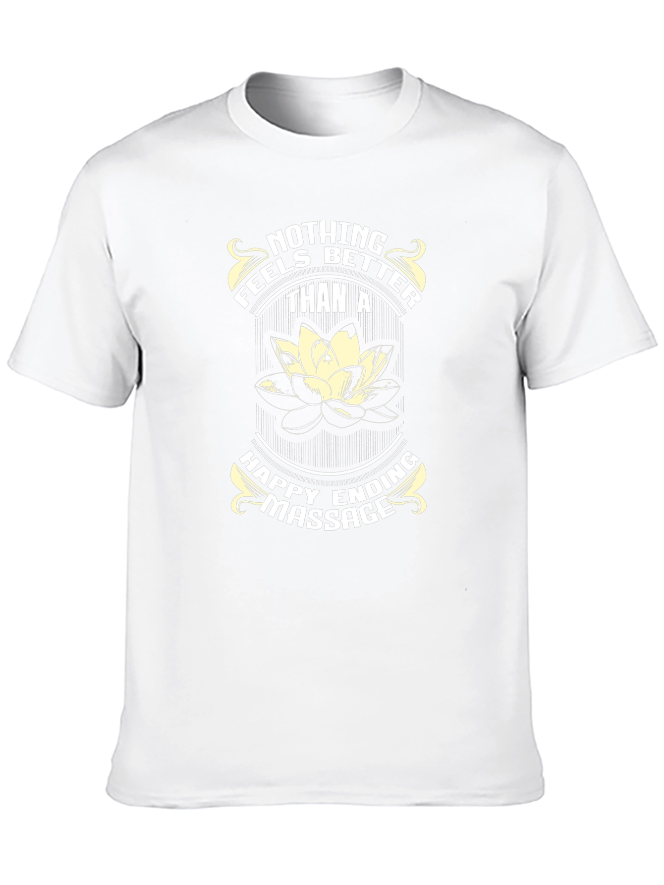 Happy Ending Massage T-Shirt - Funny Lotus Flower Tee