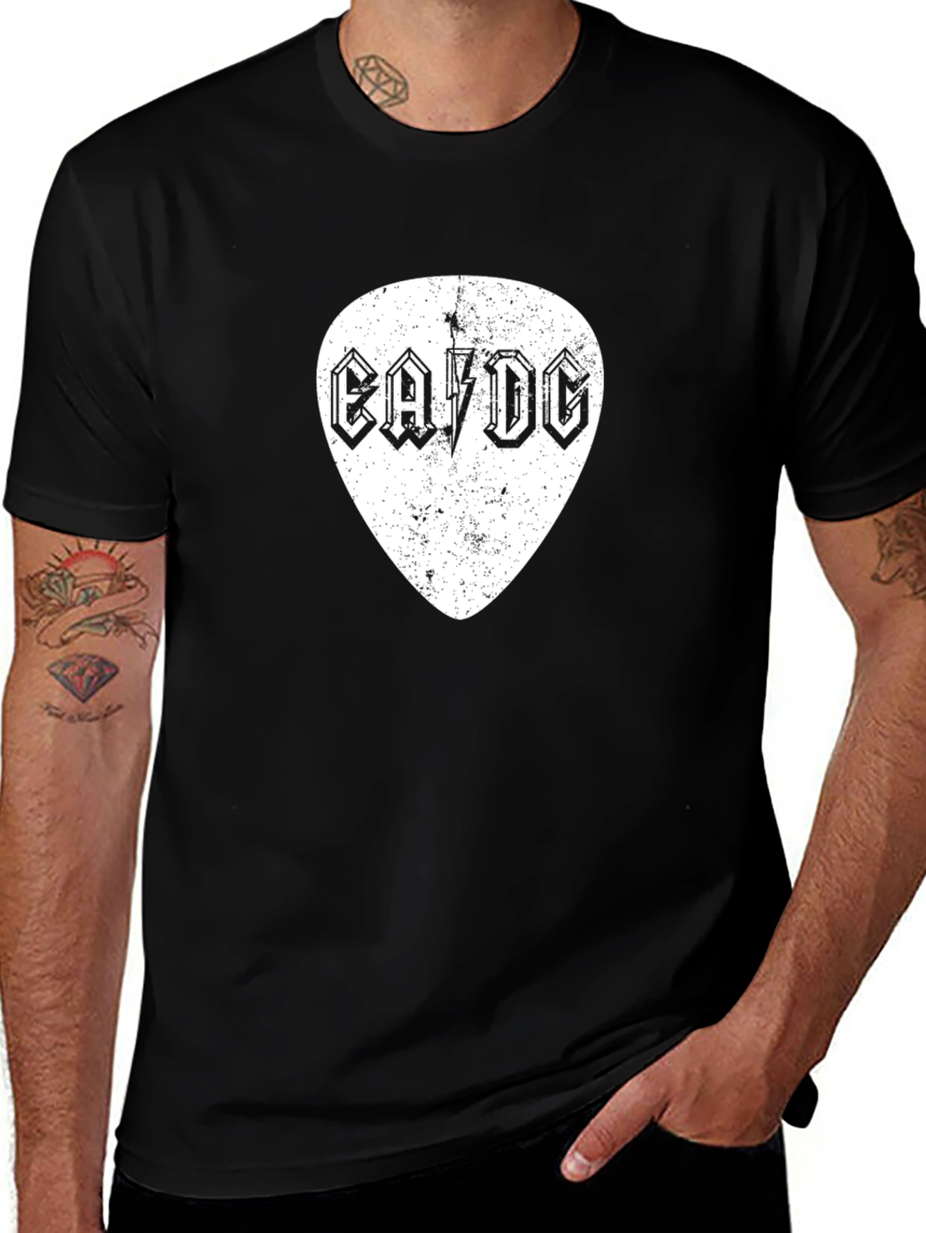 Vintage AC/DC Guitar Pick Graphic T-Shirt