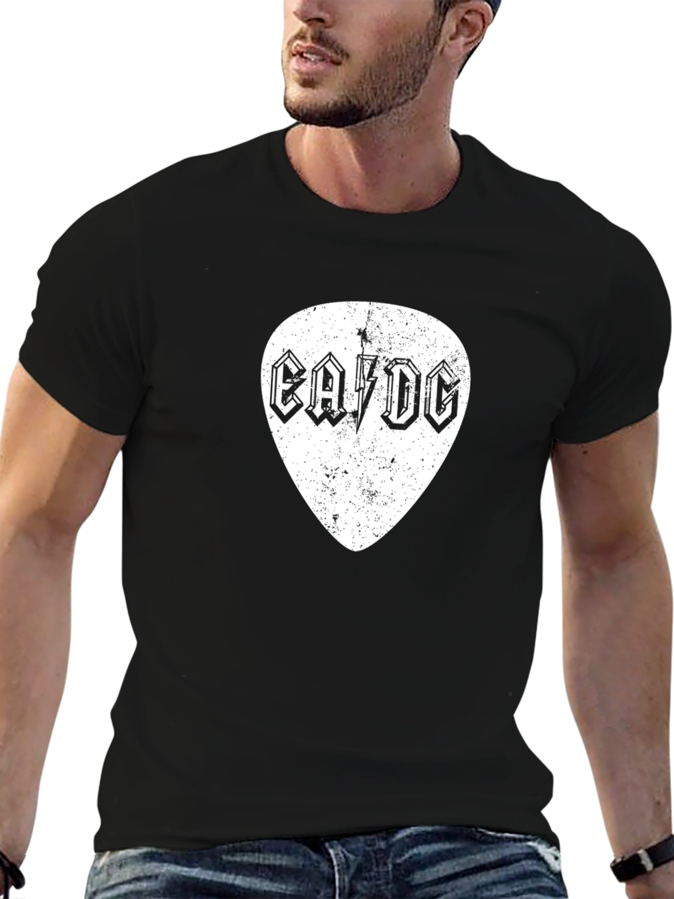 Vintage AC/DC Guitar Pick Graphic T-Shirt