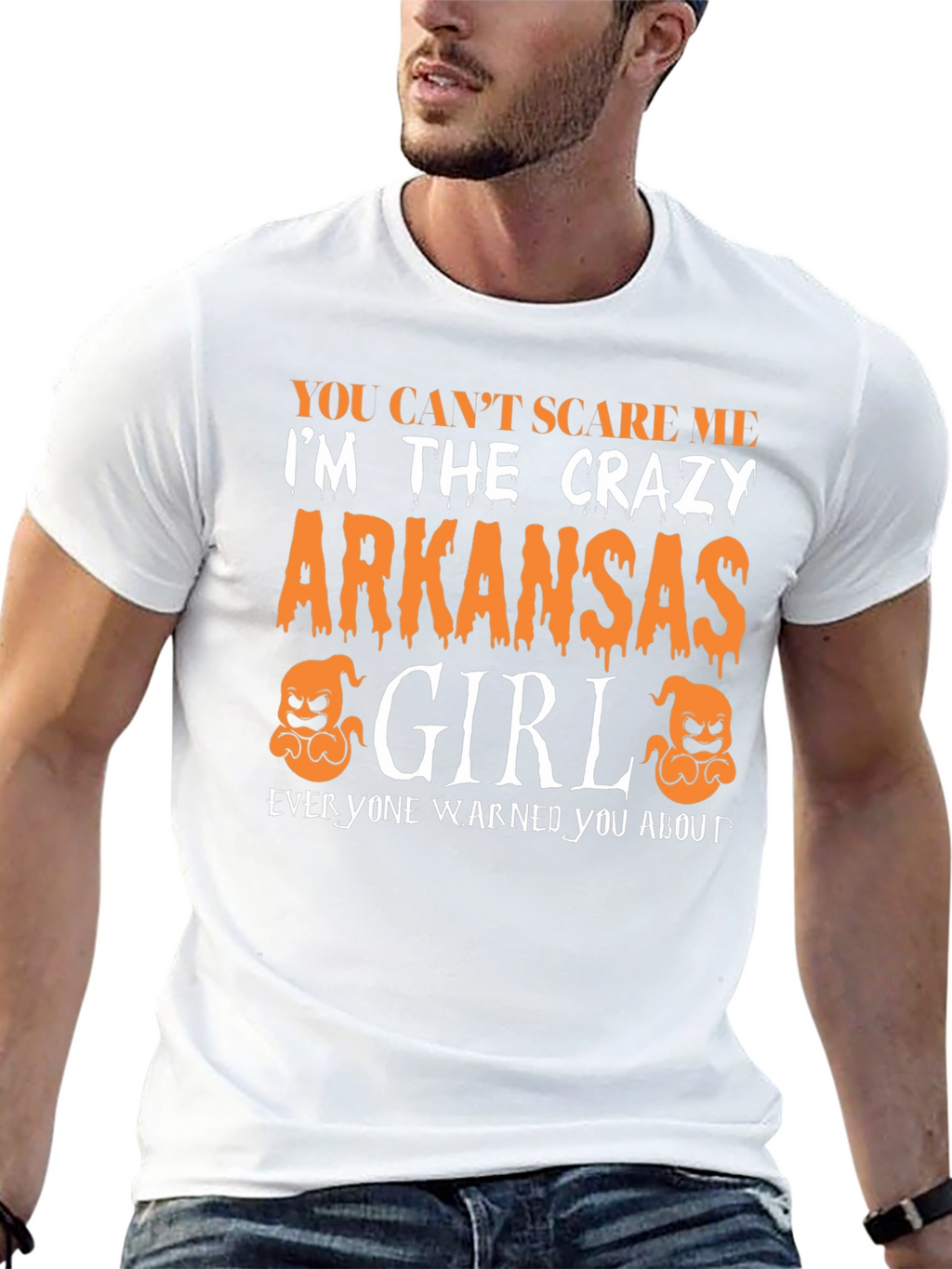 Crazy Arkansas Girl Halloween T-Shirt