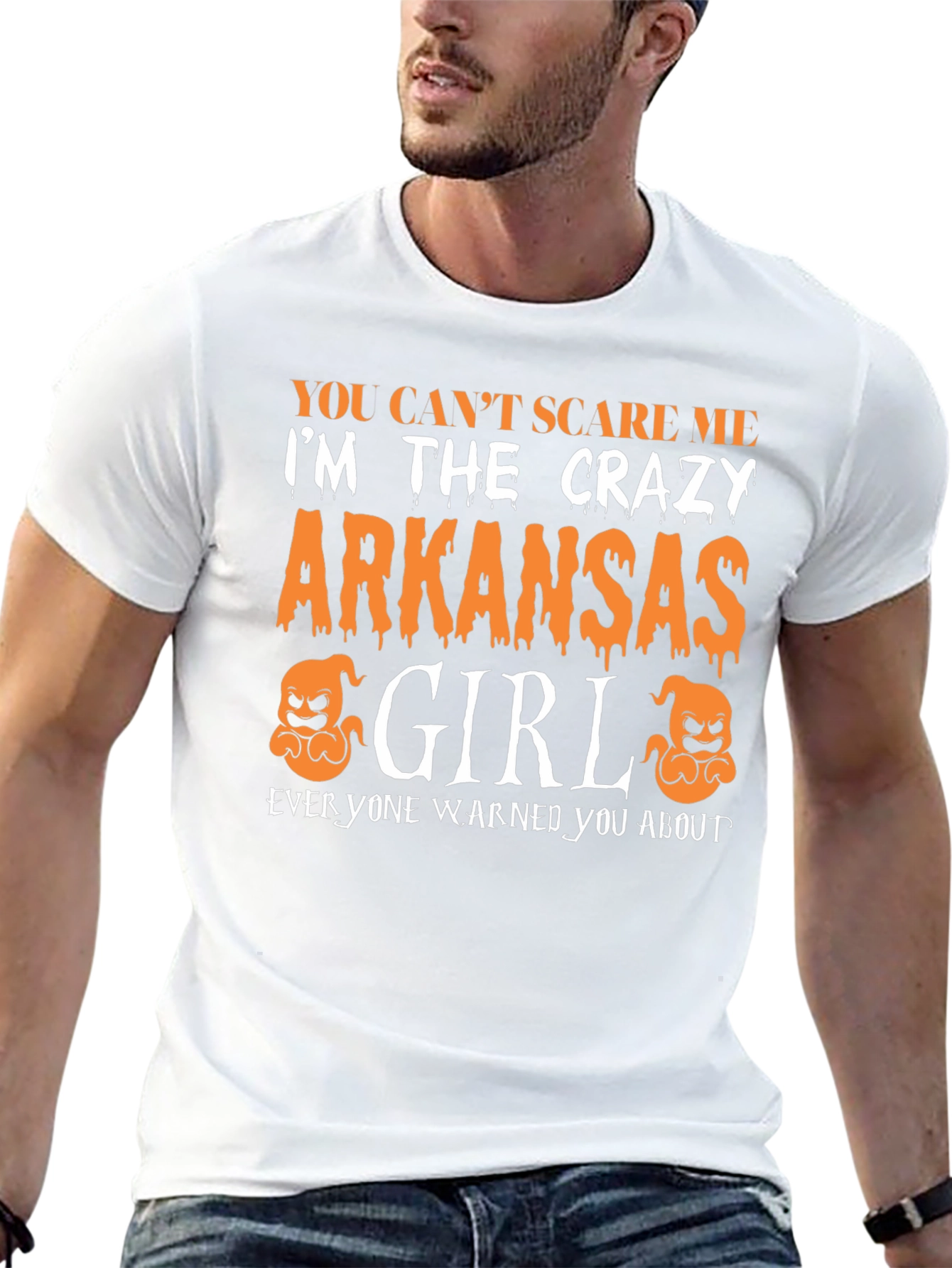 Crazy Arkansas Girl Halloween T-Shirt