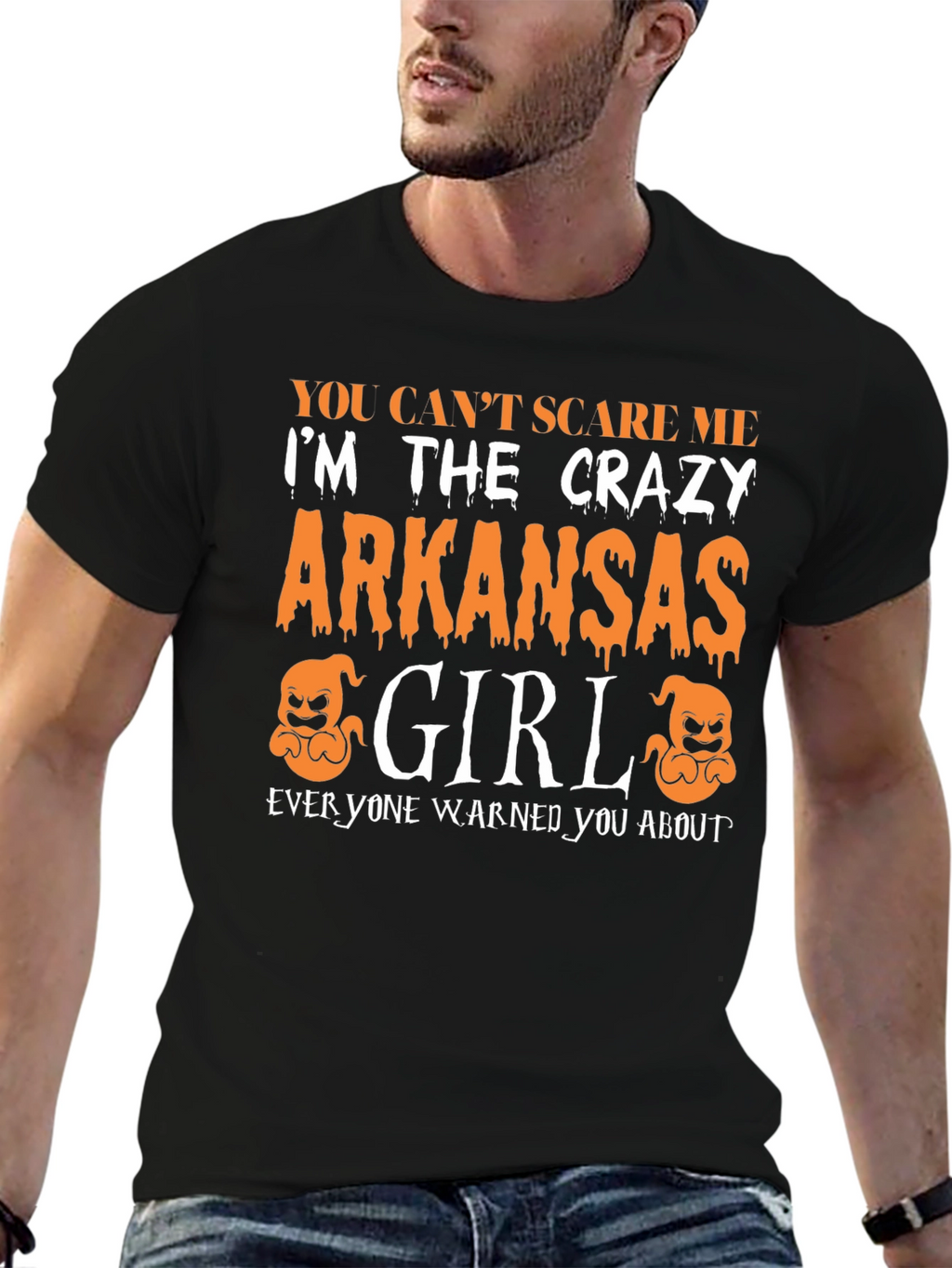 Crazy Arkansas Girl Halloween T-Shirt