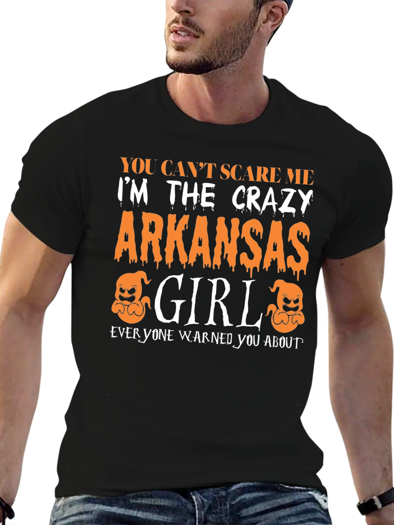 Crazy Arkansas Girl Halloween T-Shirt