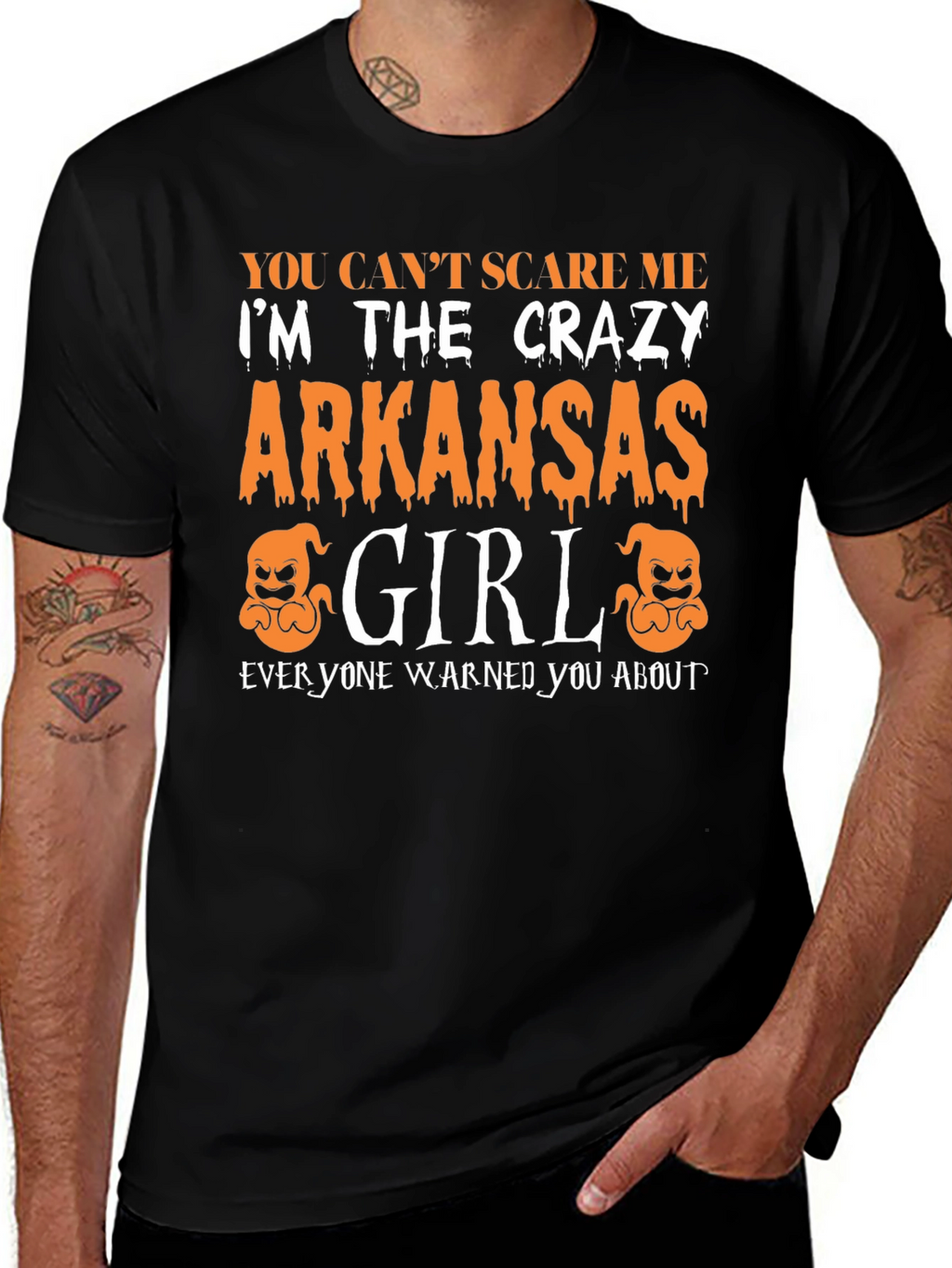 Crazy Arkansas Girl Halloween T-Shirt