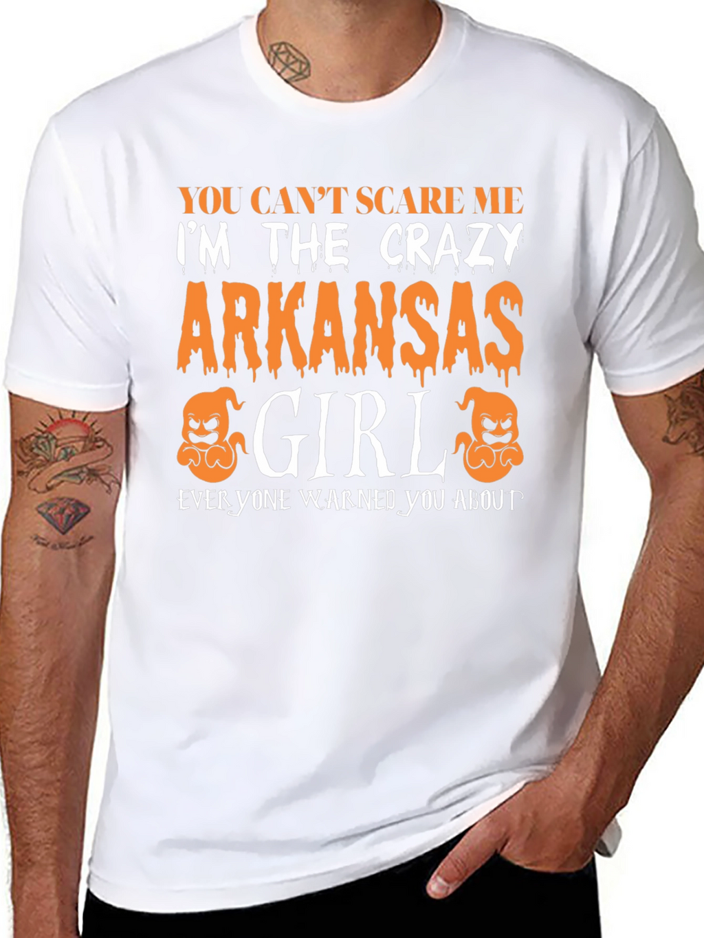 Crazy Arkansas Girl Halloween T-Shirt