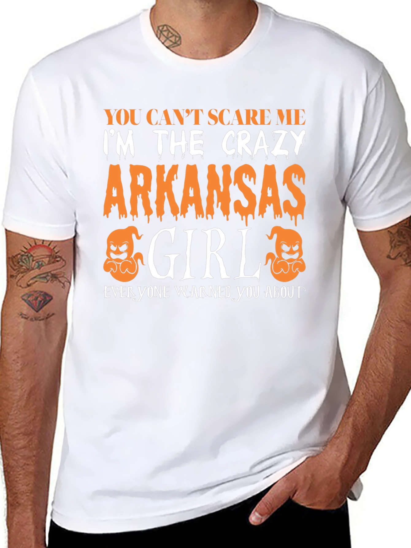 Crazy Arkansas Girl Halloween T-Shirt